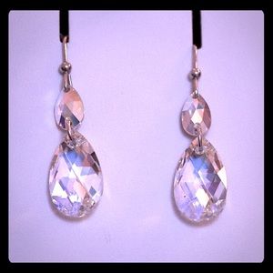 Swarovski crystal type and silver earrings